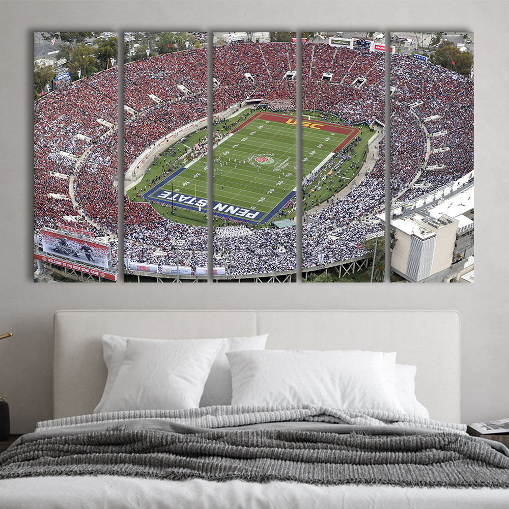 Rose Bowl Aerial View, Stadium Canvas, Sport Art, 5 Panel B, Extra Large Canvas, Canvas Print Wall Art