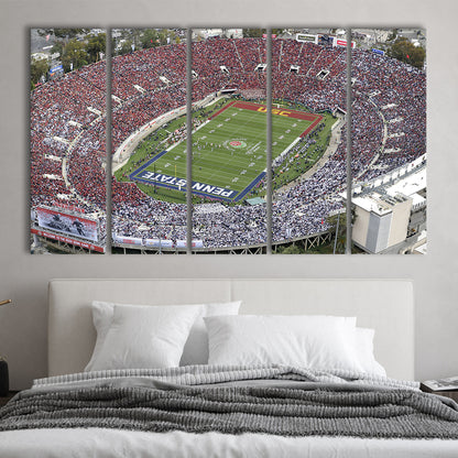 Rose Bowl Aerial View, Stadium Canvas, Sport Art, 5 Panel B, Extra Large Canvas, Canvas Print Wall Art