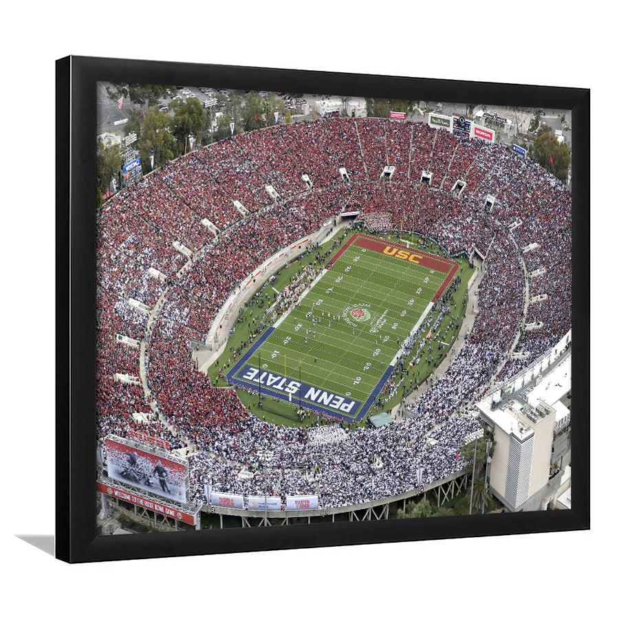 Rose Bowl Aerial View, Stadium Canvas, Sport Art, Gift for him, Framed Art Print Wall Decor, Picture Framed