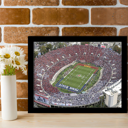 Rose Bowl Aerial View, Stadium Canvas, Sport Art, Gift for him, Framed Art Print Wall Decor, Picture Framed