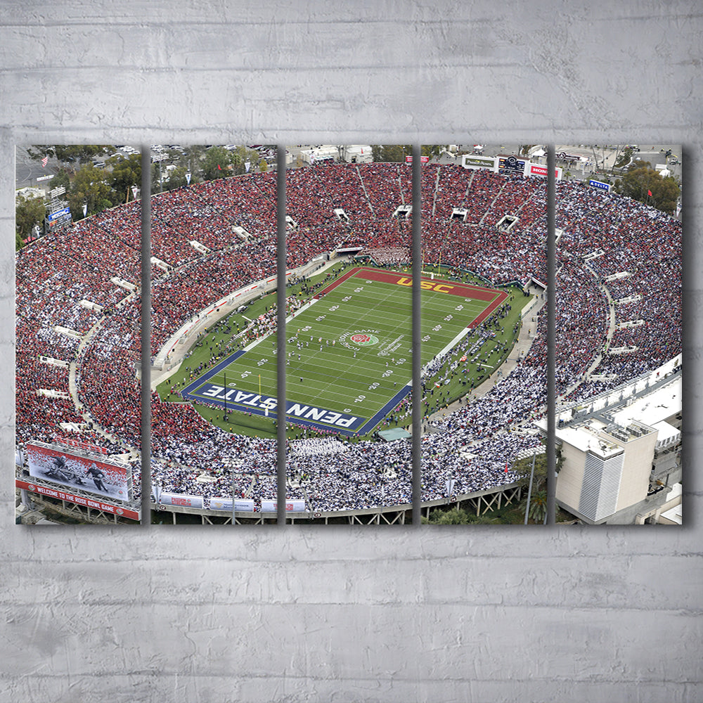 Rose Bowl Aerial View, Stadium Canvas, Sport Art, 5 Panel B, Extra Large Canvas, Canvas Print Wall Art