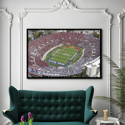 Rose Bowl Aerial View, Stadium Canvas, Sport Art, Gift for him, Framed Art Print Wall Decor, Picture Framed