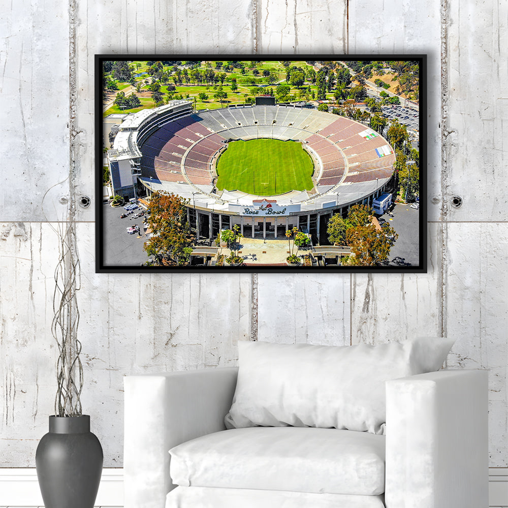Rose Bowl, Stadium Canvas, Sport Art, Framed Canvas Print Wall Art, Floating Frame