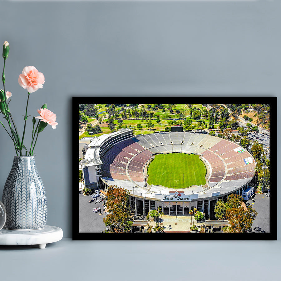 Rose Bowl, Stadium Canvas, Sport Art, Gift for him, Framed Art Print Wall Decor, Picture Framed