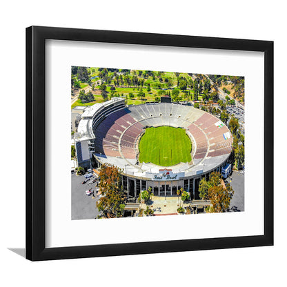 Rose Bowl, Stadium Canvas, Sport Art, Gift for him, White Border Framed Art Print Wall Decor