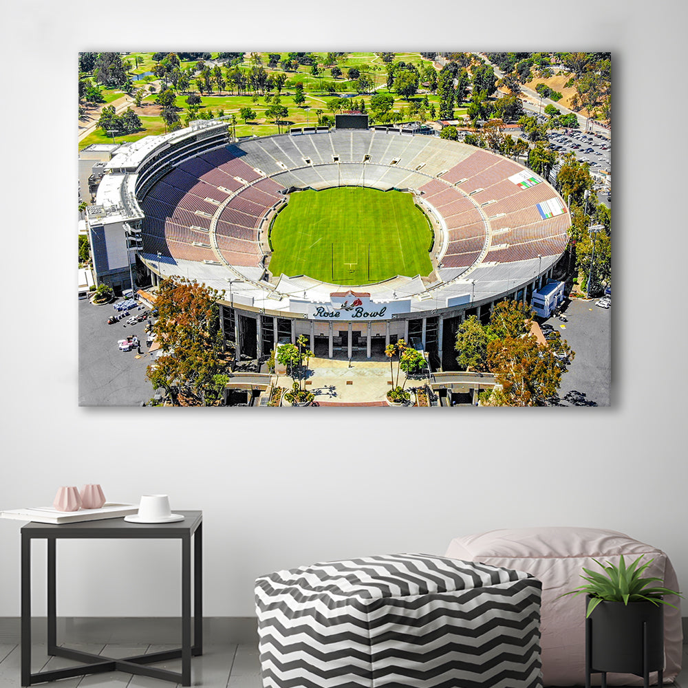 Rose Bowl, Stadium Canvas, Sport Art, Gift for him, Man Cave Decor, Art Print, Canvas Print Wall Art