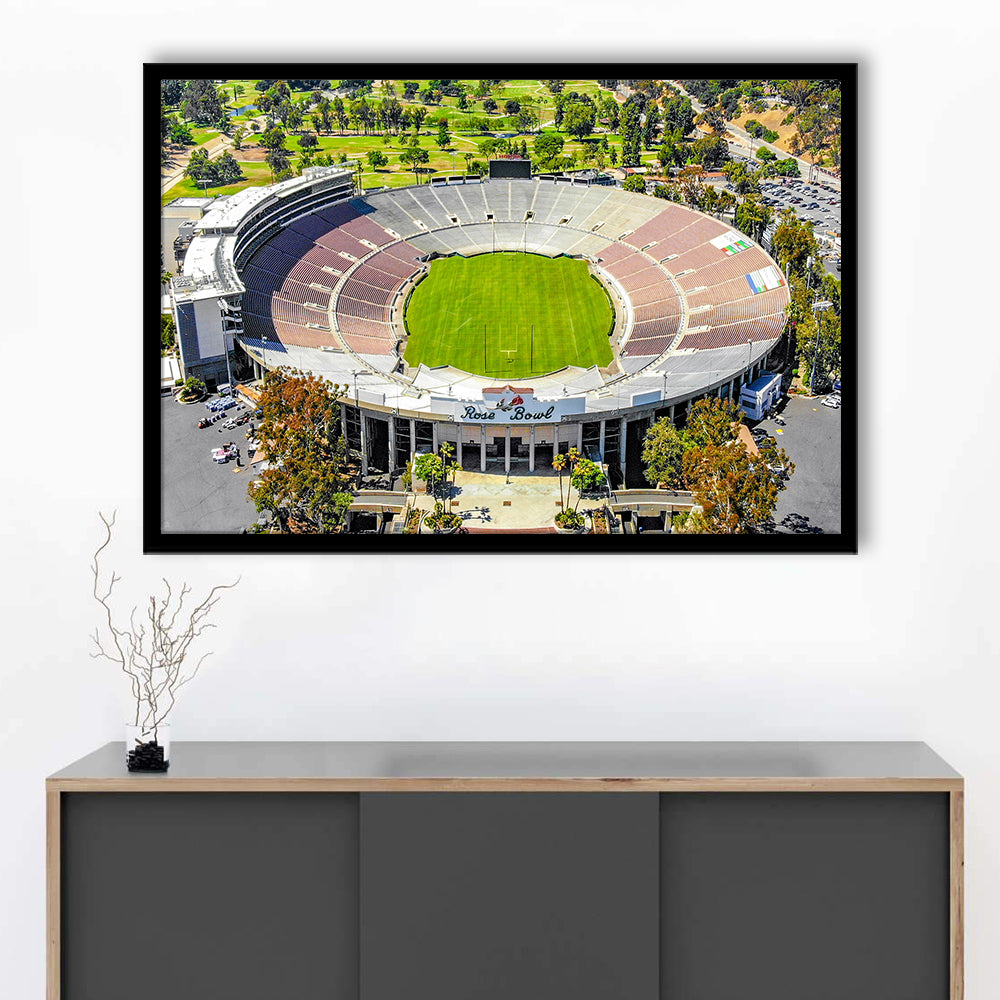 Rose Bowl, Stadium Canvas, Sport Art, Gift for him, Framed Art Print Wall Decor, Picture Framed