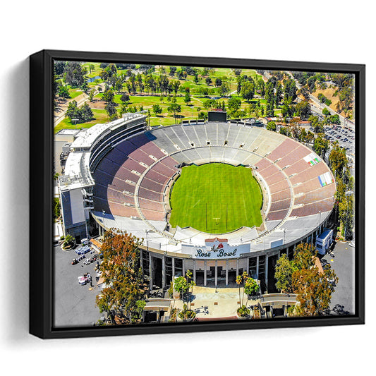 Rose Bowl, Stadium Canvas, Sport Art, Framed Canvas Print Wall Art, Floating Frame