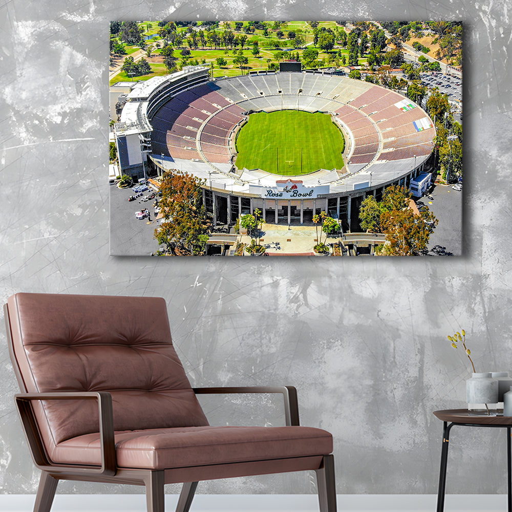 Rose Bowl, Stadium Canvas, Sport Art, Gift for him, Man Cave Decor, Art Print, Canvas Print Wall Art
