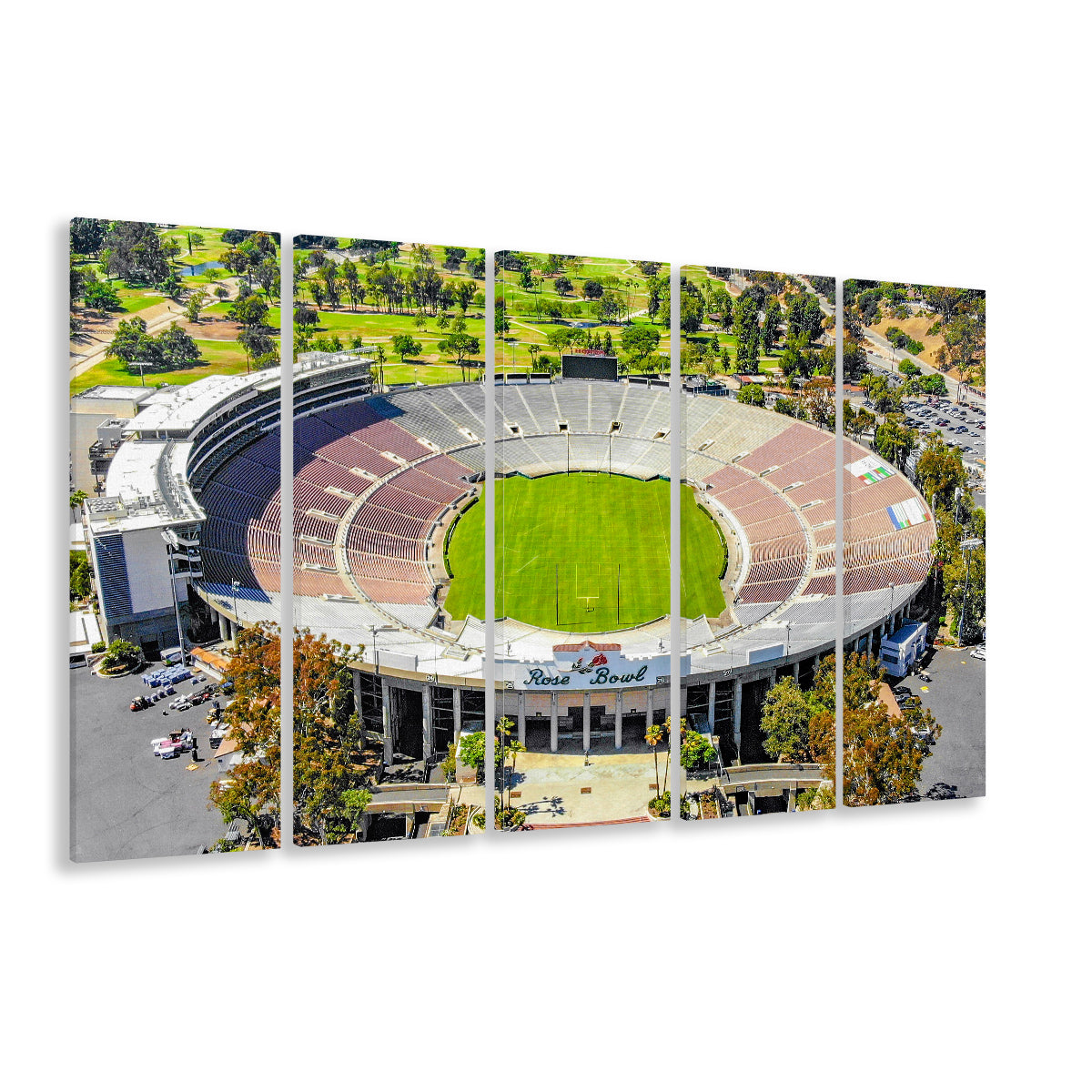 Rose Bowl, Stadium Canvas, Sport Art, 5 Panel B, Extra Large Canvas, Canvas Print Wall Art