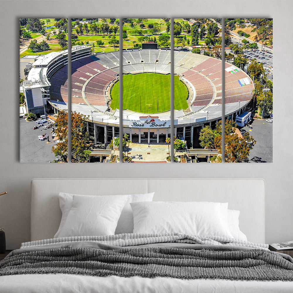 Rose Bowl, Stadium Canvas, Sport Art, 5 Panel B, Extra Large Canvas, Canvas Print Wall Art