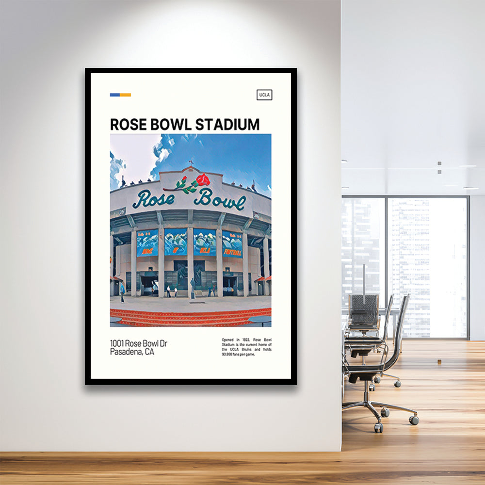 Rose Bowl Stadium Print, UCLA Bruins Stadium Art, Gifts for him, Sport Art, Framed Art Print Wall Decor