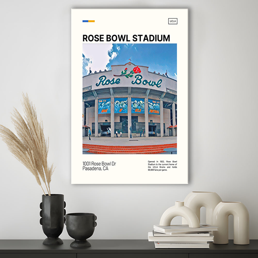 Rose Bowl Stadium Print, UCLA Bruins Stadium Canvas Art, Fan Gifts, Sport Art, Canvas Print Wall Art