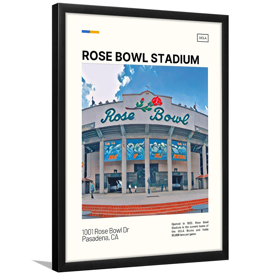 Rose Bowl Stadium Print, UCLA Bruins Stadium Art, Gifts for him, Sport Art, Framed Art Print Wall Decor