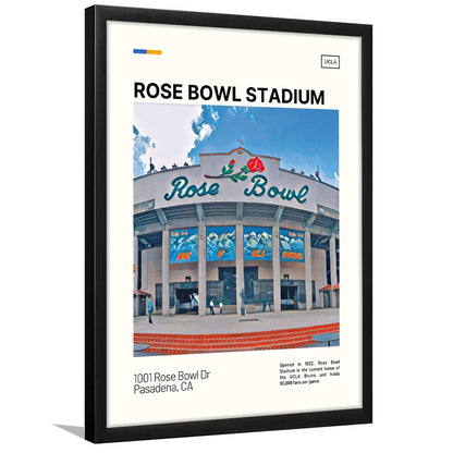 Rose Bowl Stadium Print, UCLA Bruins Stadium Art, Gifts for him, Sport Art, Framed Art Print Wall Decor