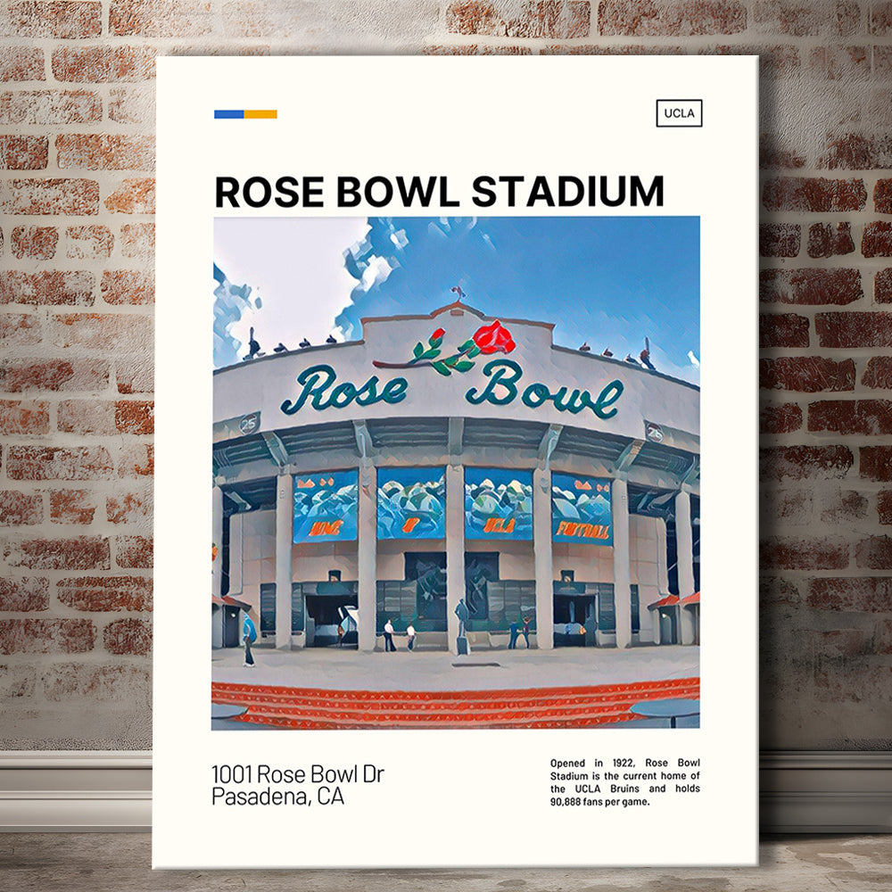 Rose Bowl Stadium Print, UCLA Bruins Stadium Canvas Art, Fan Gifts, Sport Art, Canvas Print Wall Art