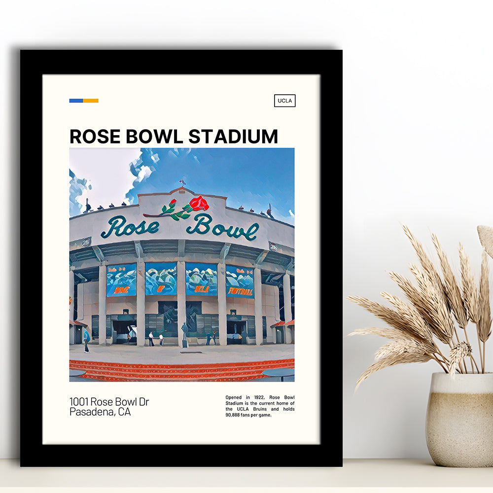 Rose Bowl Stadium Print, UCLA Bruins Stadium Art, Gifts for him, Sport Art, Framed Art Print Wall Decor