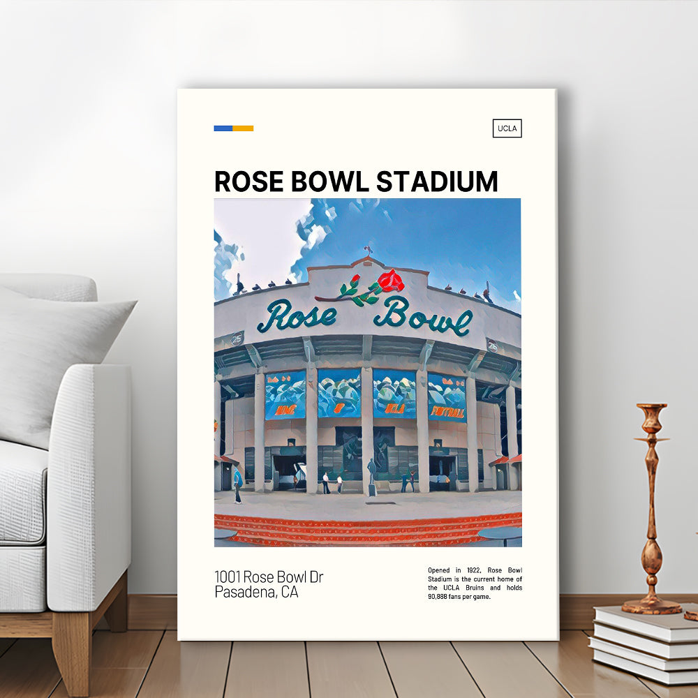 Rose Bowl Stadium Print, UCLA Bruins Stadium Canvas Art, Fan Gifts, Sport Art, Canvas Print Wall Art