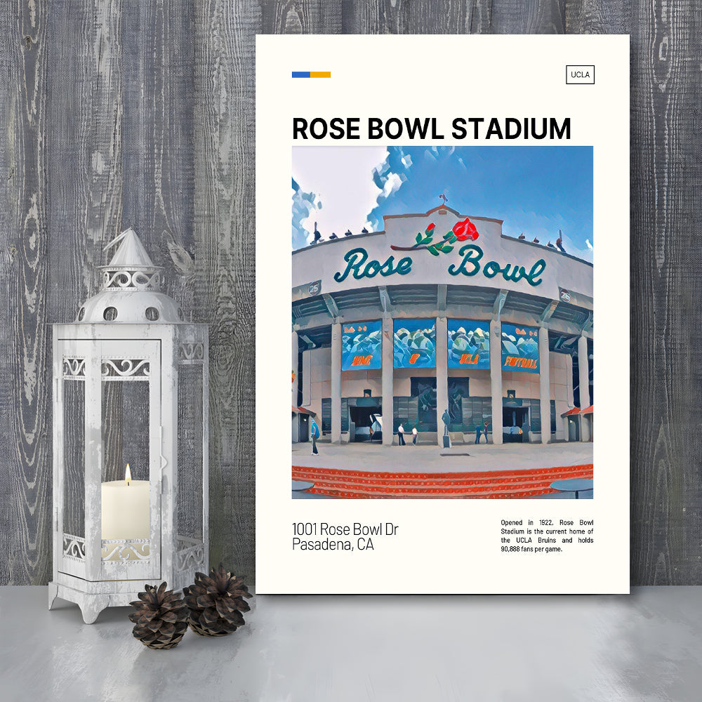 Rose Bowl Stadium Print, UCLA Bruins Stadium Canvas Art, Fan Gifts, Sport Art, Canvas Print Wall Art
