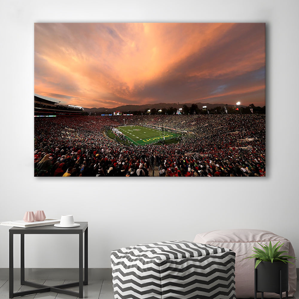 Rose Bowl in California, Stadium Canvas, Sport Art, Gift for him, Man Cave Decor, Art Print, Canvas Print Wall Art