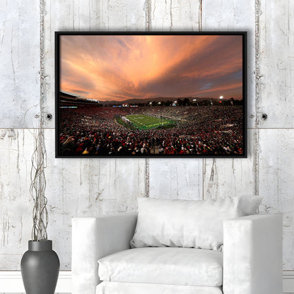 Rose Bowl in California, Stadium Canvas, Sport Art, Framed Canvas Print Wall Art, Floating Frame
