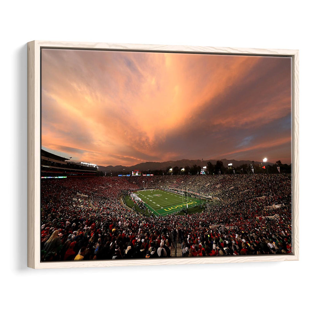 Rose Bowl in California, Stadium Canvas, Sport Art, Framed Canvas Print Wall Art, Floating Frame