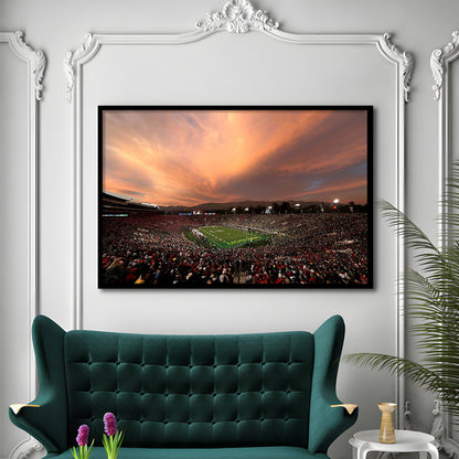 Rose Bowl in California, Stadium Canvas, Sport Art, Gift for him, Framed Art Print Wall Decor, Picture Framed