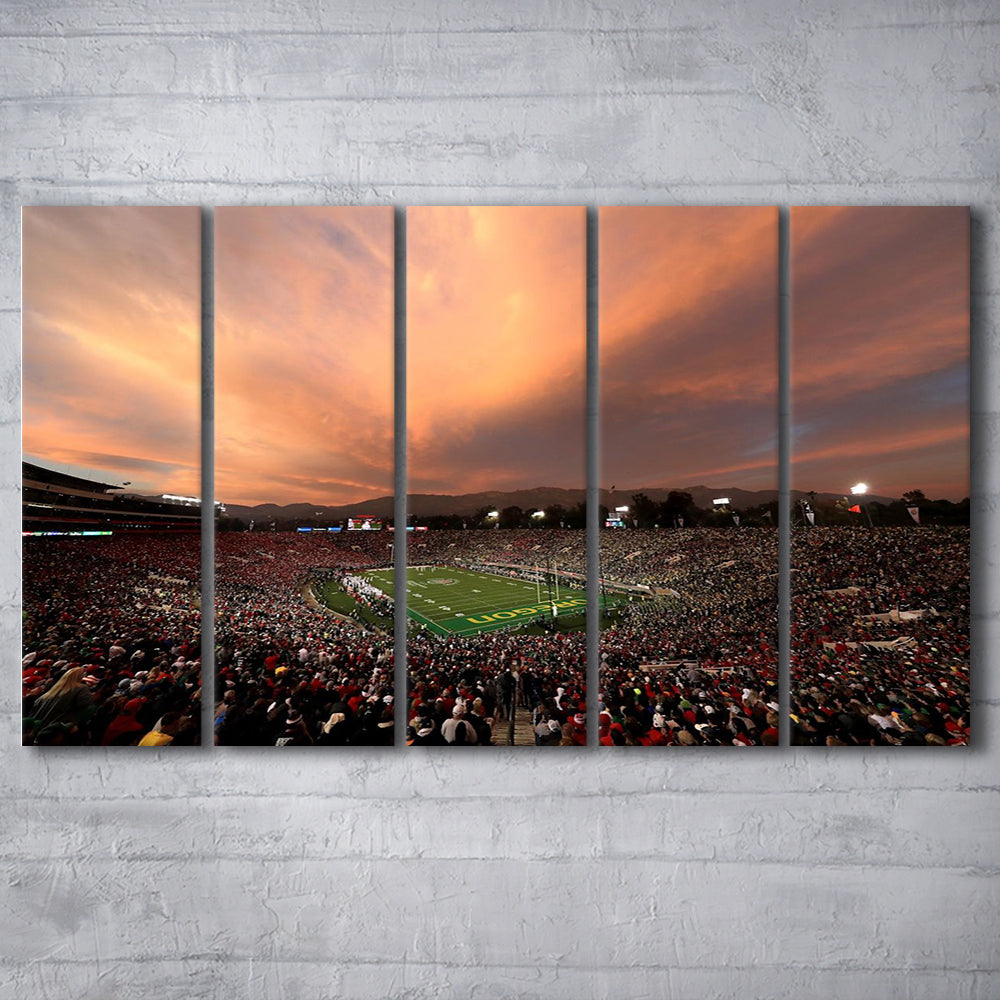 Rose Bowl in California, Stadium Canvas, Sport Art, 5 Panel B, Extra Large Canvas, Canvas Print Wall Art