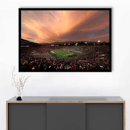 Rose Bowl in California, Stadium Canvas, Sport Art, Gift for him, Framed Art Print Wall Decor, Picture Framed