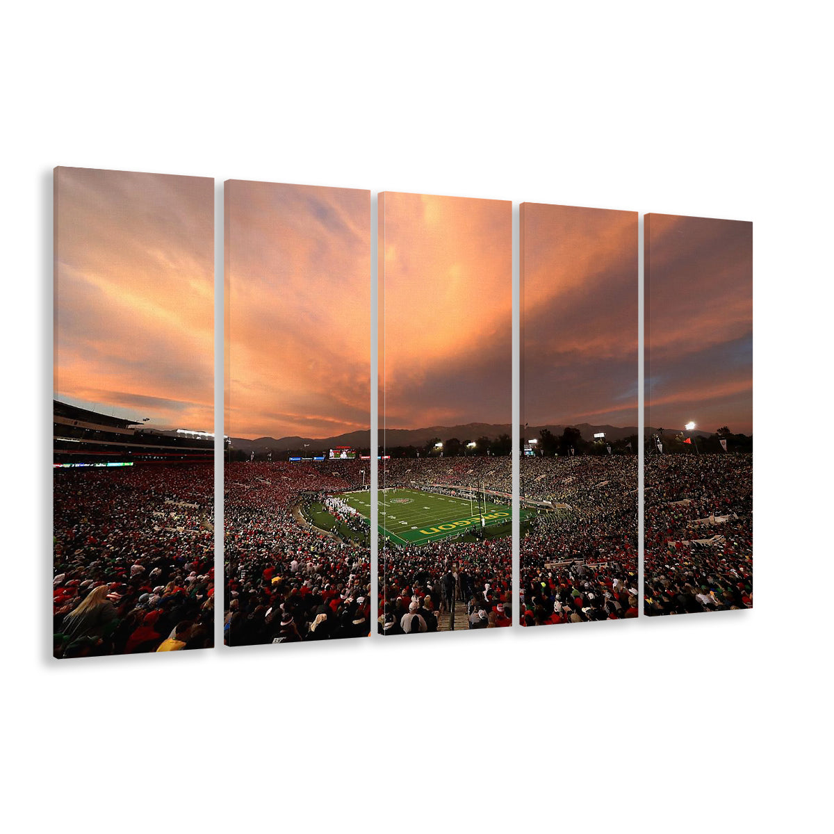 Rose Bowl in California, Stadium Canvas, Sport Art, 5 Panel B, Extra Large Canvas, Canvas Print Wall Art