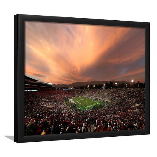 Rose Bowl in California, Stadium Canvas, Sport Art, Gift for him, Framed Art Print Wall Decor, Picture Framed