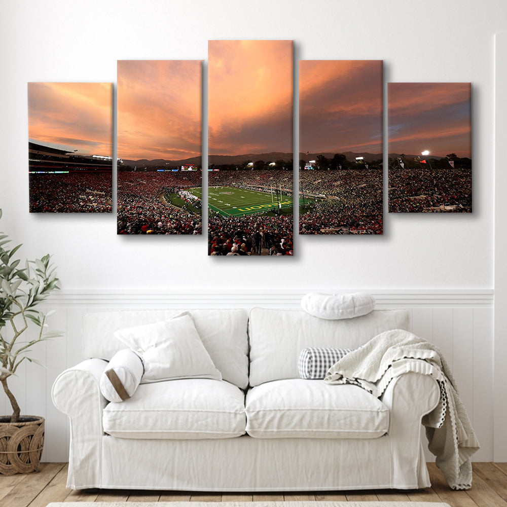 Rose Bowl in California, Stadium Canvas, Sport Art, Gift for him, 5 Panel, Large Canvas, Canvas Print Wall Art