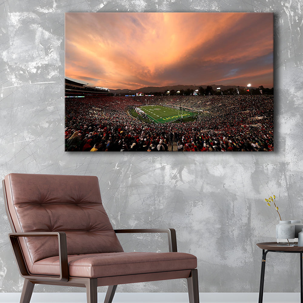 Rose Bowl in California, Stadium Canvas, Sport Art, Gift for him, Man Cave Decor, Art Print, Canvas Print Wall Art