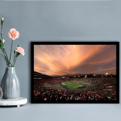 Rose Bowl in California, Stadium Canvas, Sport Art, Gift for him, Framed Art Print Wall Decor, Picture Framed