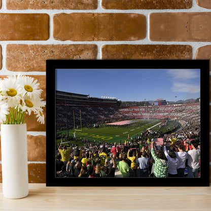 Rose Bowl in Pasadena California, Stadium Canvas, Sport Art, Gift for him, Framed Art Print Wall Decor, Picture Framed