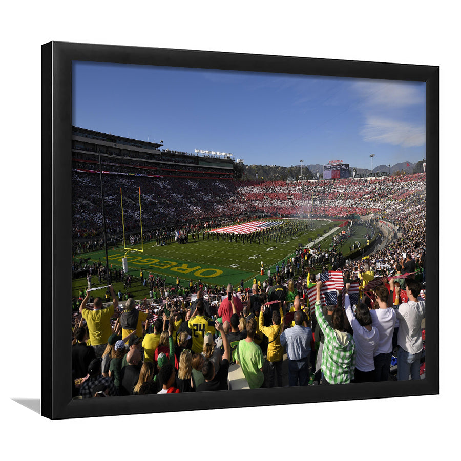 Rose Bowl in Pasadena California, Stadium Canvas, Sport Art, Gift for him, Framed Art Print Wall Decor, Picture Framed