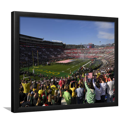 Rose Bowl in Pasadena California, Stadium Canvas, Sport Art, Gift for him, Framed Art Print Wall Decor, Picture Framed