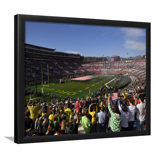 Rose Bowl in Pasadena California, Stadium Canvas, Sport Art, Gift for him, Framed Art Print Wall Decor, Picture Framed