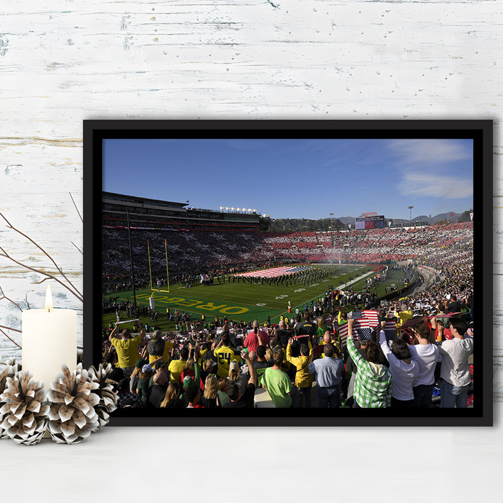 Rose Bowl in Pasadena California, Stadium Canvas, Sport Art, Framed Canvas Print Wall Art, Floating Frame