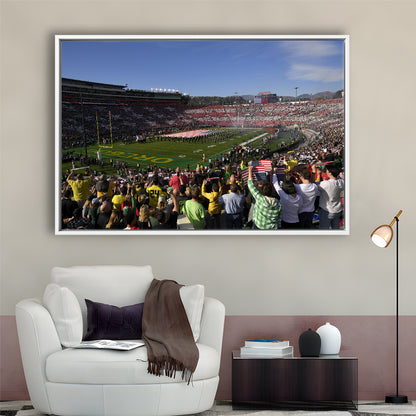 Rose Bowl in Pasadena California, Stadium Canvas, Sport Art, Framed Canvas Print Wall Art, Floating Frame