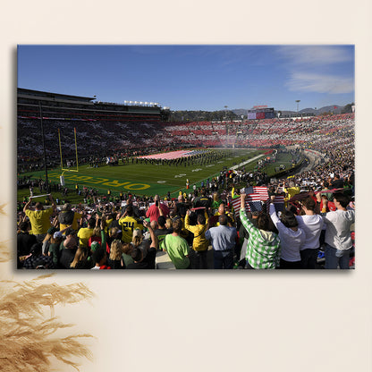 Rose Bowl in Pasadena California, Stadium Canvas, Sport Art, Gift for him, Man Cave Decor, Art Print, Canvas Print Wall Art