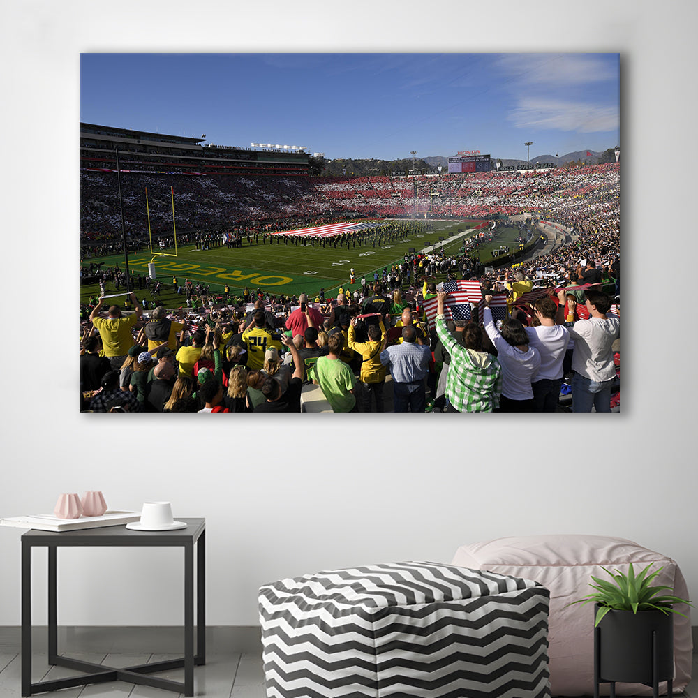 Rose Bowl in Pasadena California, Stadium Canvas, Sport Art, Gift for him, Man Cave Decor, Art Print, Canvas Print Wall Art