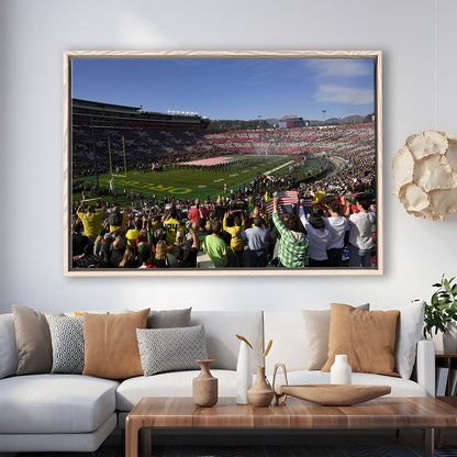 Rose Bowl in Pasadena California, Stadium Canvas, Sport Art, Framed Canvas Print Wall Art, Floating Frame