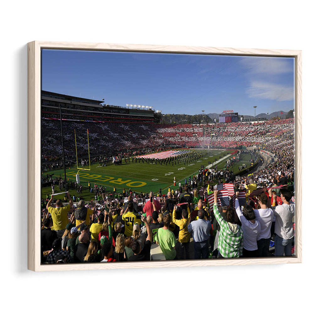 Rose Bowl in Pasadena California, Stadium Canvas, Sport Art, Framed Canvas Print Wall Art, Floating Frame