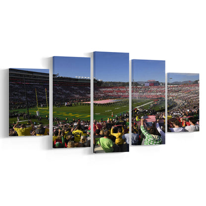 Rose Bowl in Pasadena California, Stadium Canvas, Sport Art, Gift for him, 5 Panel, Large Canvas, Canvas Print Wall Art
