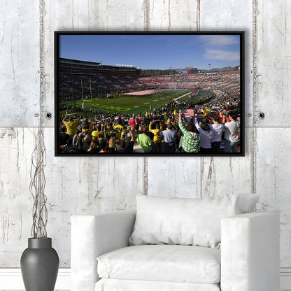 Rose Bowl in Pasadena California, Stadium Canvas, Sport Art, Framed Canvas Print Wall Art, Floating Frame