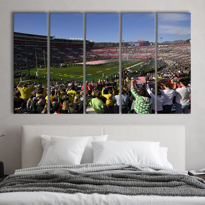 Rose Bowl in Pasadena California, Stadium Canvas, Sport Art, 5 Panel B, Extra Large Canvas, Canvas Print Wall Art
