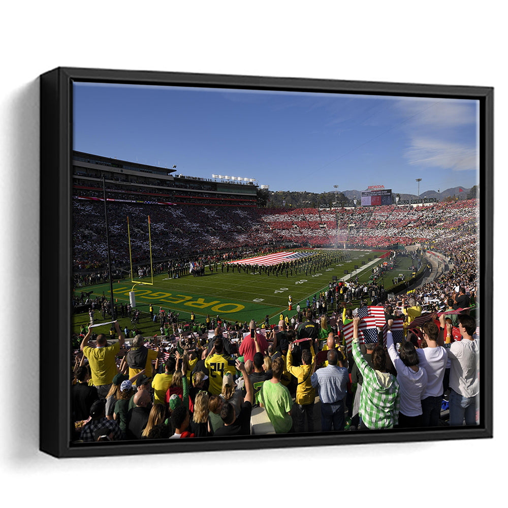 Rose Bowl in Pasadena California, Stadium Canvas, Sport Art, Framed Canvas Print Wall Art, Floating Frame