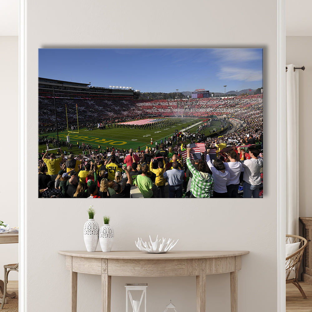 Rose Bowl in Pasadena California, Stadium Canvas, Sport Art, Gift for him, Man Cave Decor, Art Print, Canvas Print Wall Art