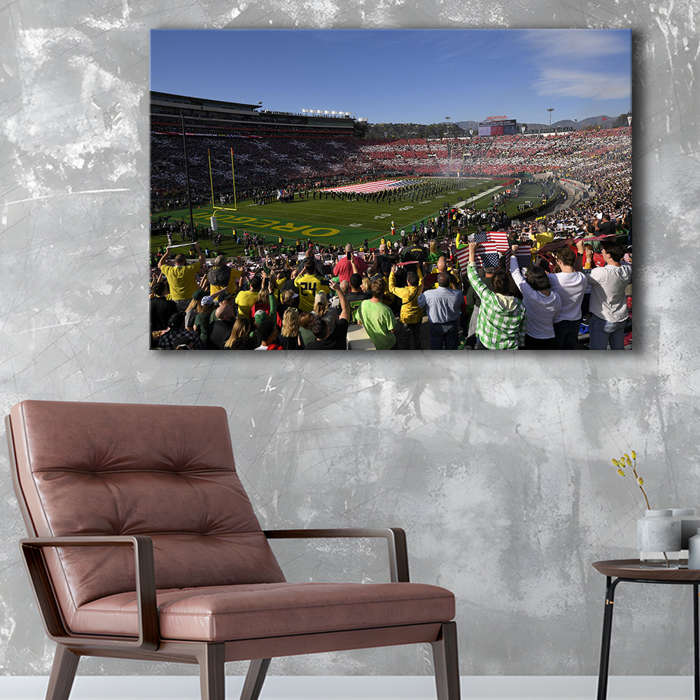 Rose Bowl in Pasadena California, Stadium Canvas, Sport Art, Gift for him, Man Cave Decor, Art Print, Canvas Print Wall Art